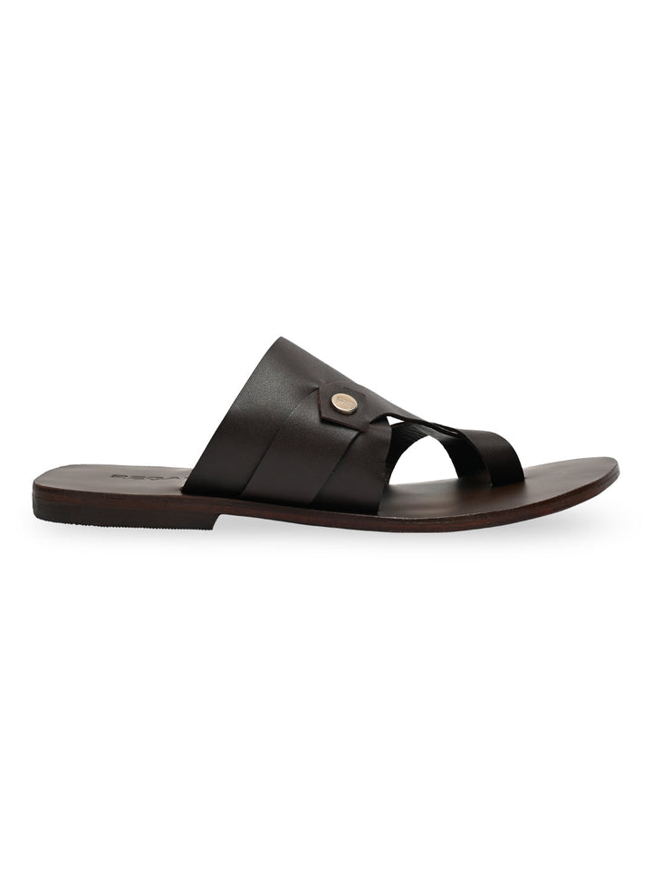 Regal Brown Men Casual Leather Sandals