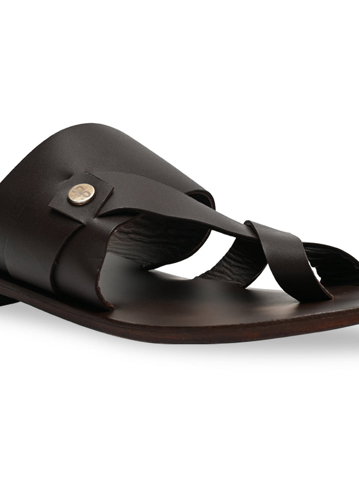 Regal Brown Men Casual Leather Sandals