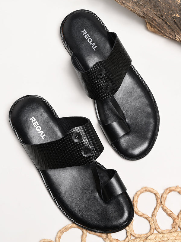 Regal Black Men Stylish Kolhapuris