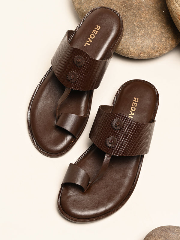 Regal Brown Men Stylish Kolhapuris