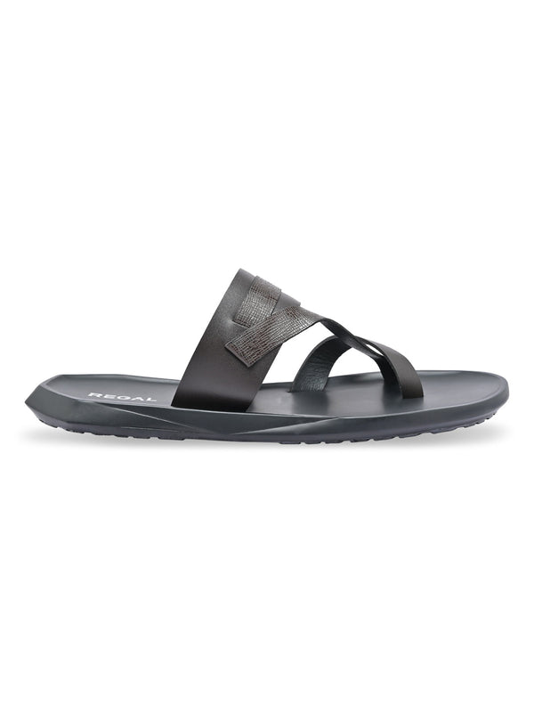 Regal Brown Men Leather Sandals