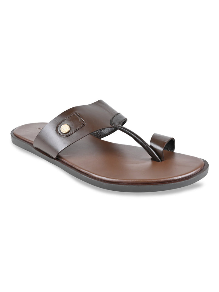 Regal Brown Men Leather Sandals