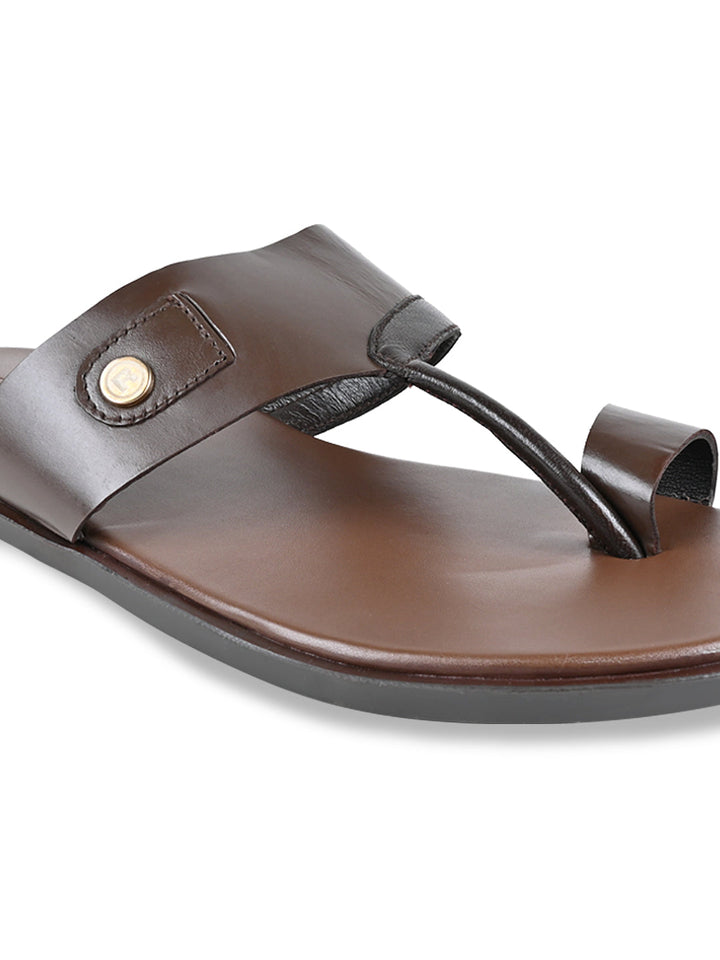 Regal Brown Men Leather Sandals