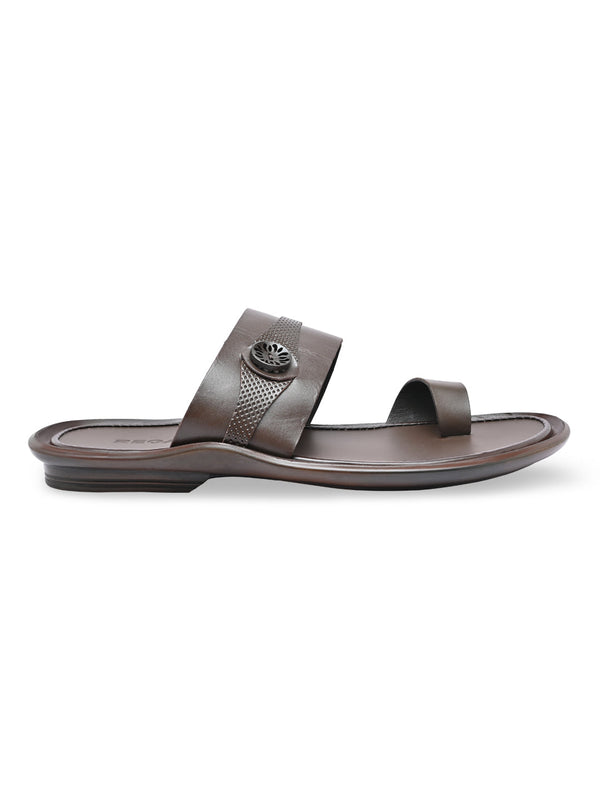 Regal Brown Men Casual Leather Sandals