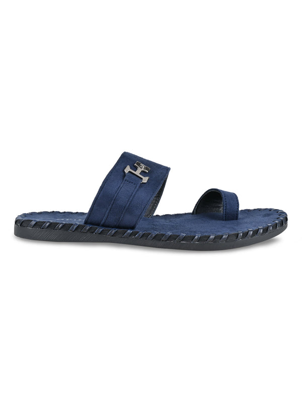 Regal Blue Men Suede Leather Sandals