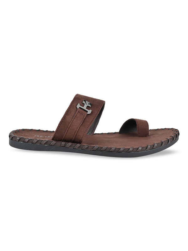 Regal Brown Men Suede Leather Sandals