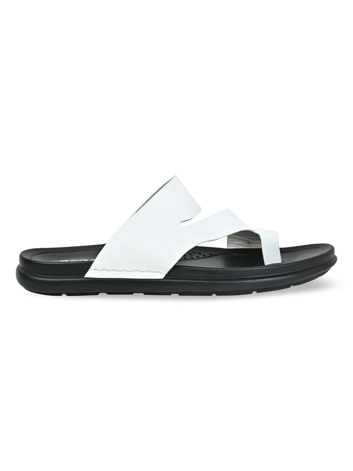 Regal White Men Casual Leather Sandals