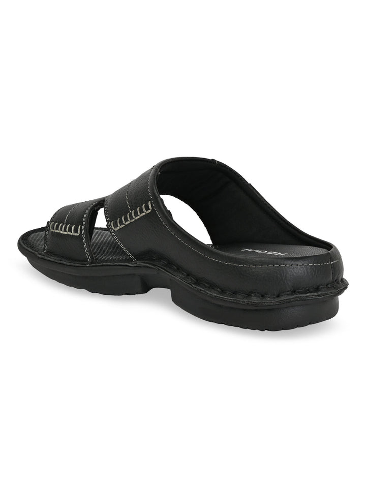 Regal Black Men Leather Sandals