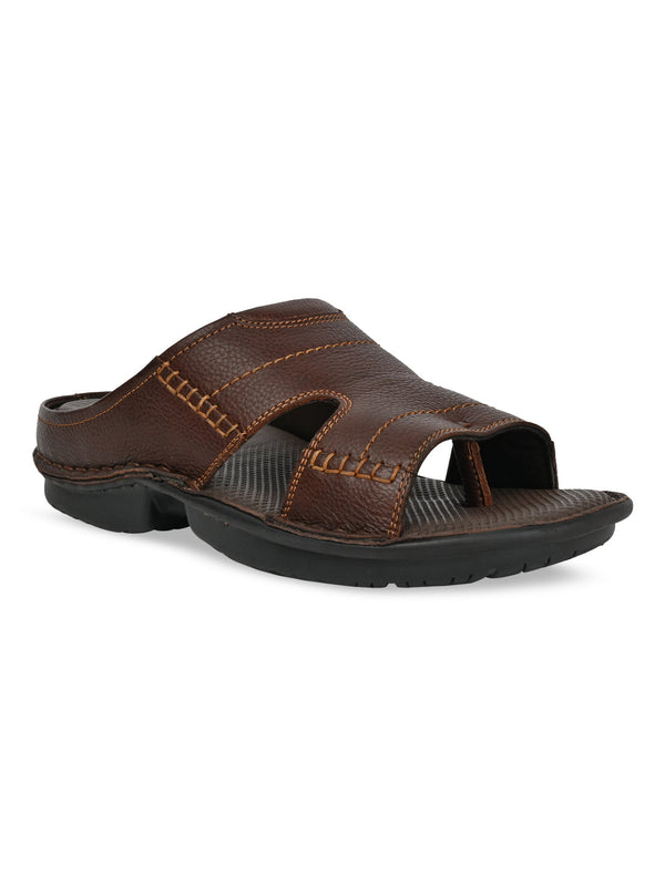 Regal Brown Men Leather Sandals