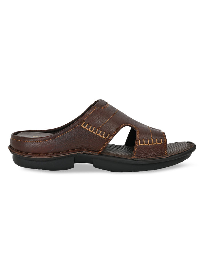 Regal Brown Men Leather Sandals