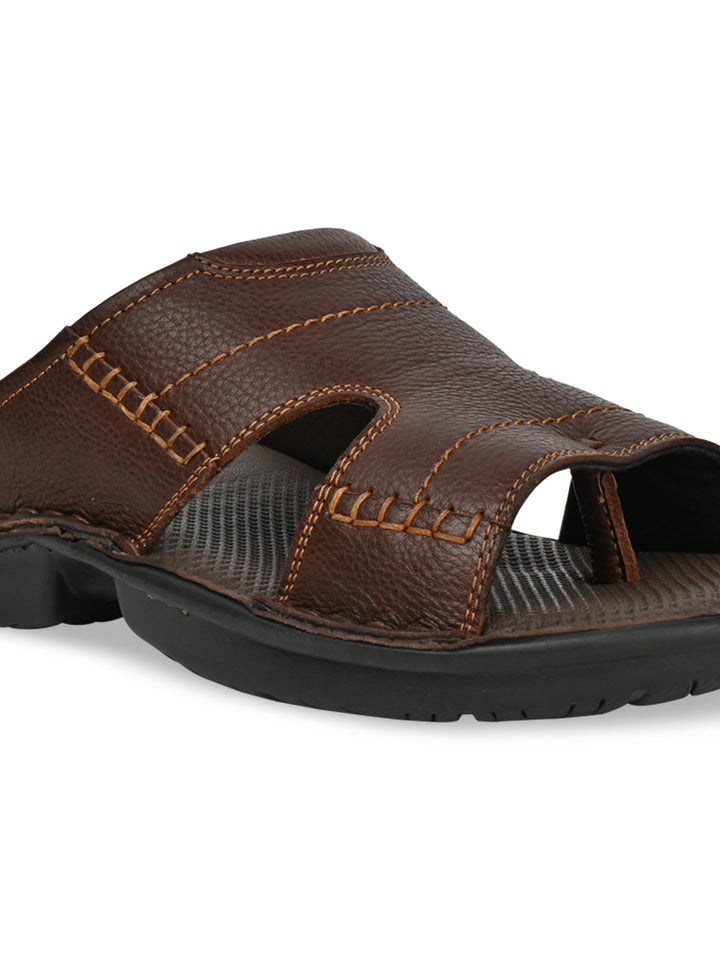 Regal Brown Men Leather Sandals
