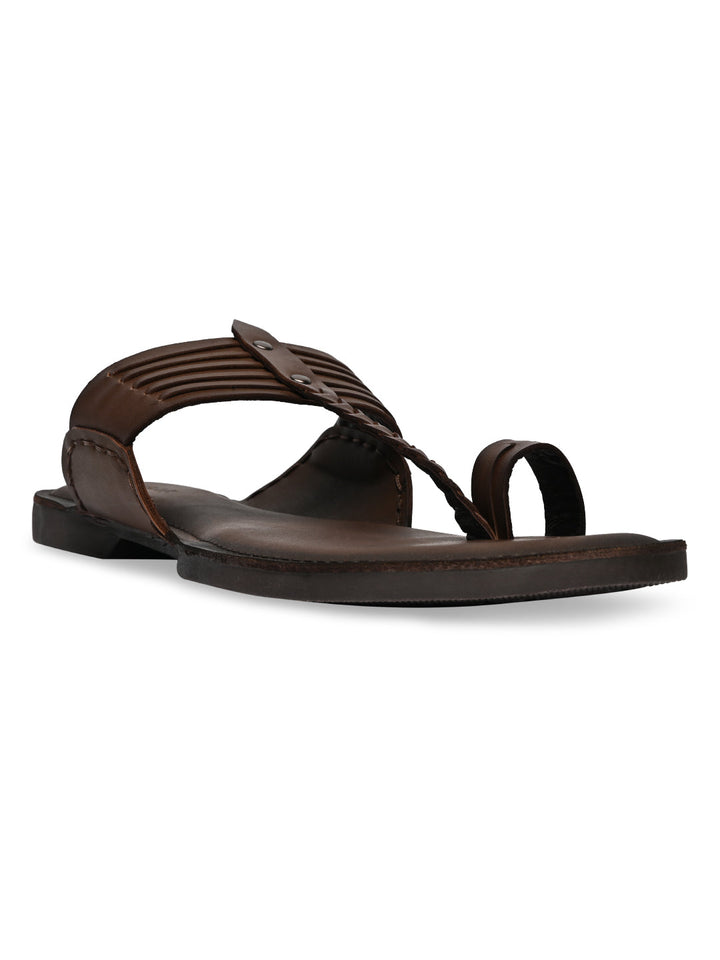 Regal Brown Men Ethnic Kolhapuri Sandals