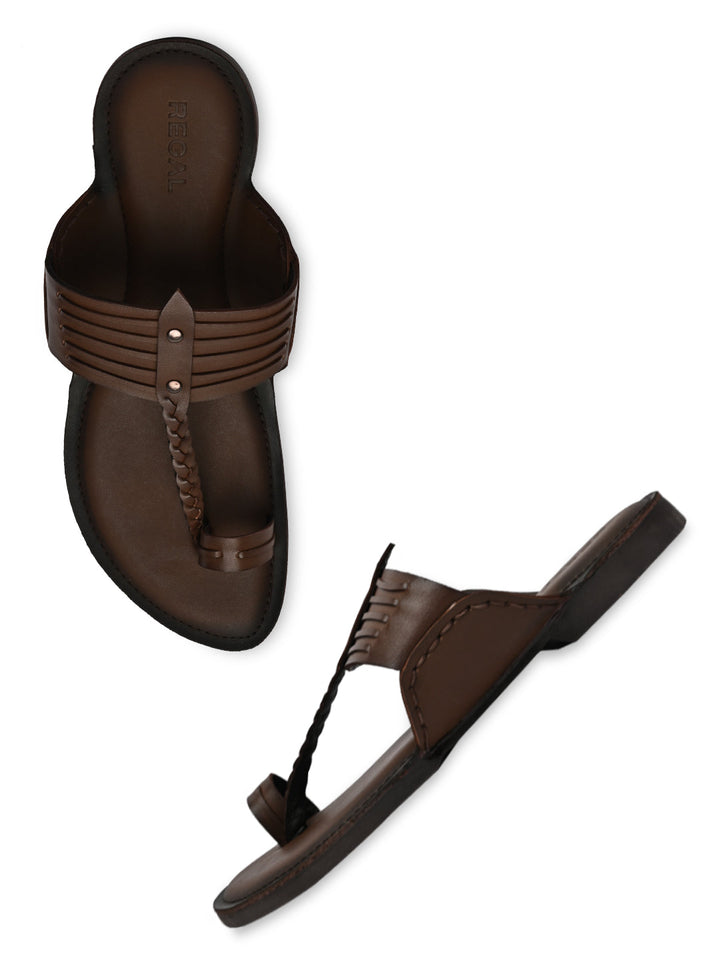 Regal Brown Men Ethnic Kolhapuri Sandals