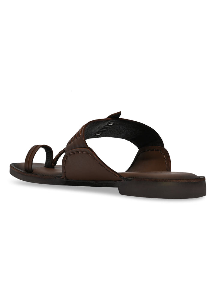 Regal Brown Men Ethnic Kolhapuri Sandals