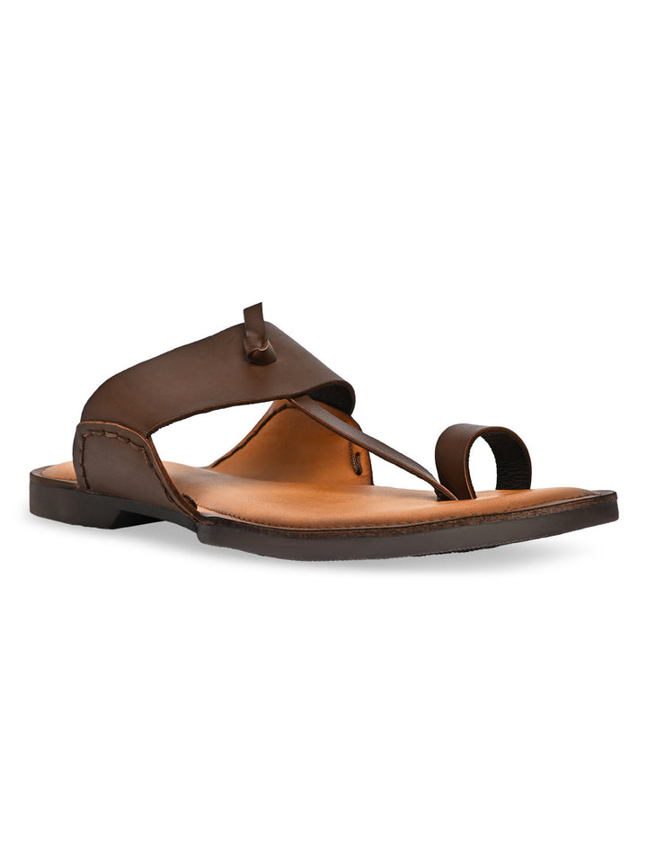 Regal Brown Men Ethnic Kolhapuri Sandals