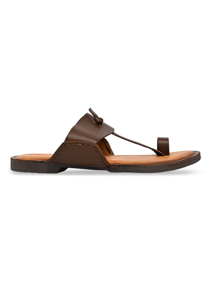Regal Brown Men Ethnic Kolhapuri Sandals