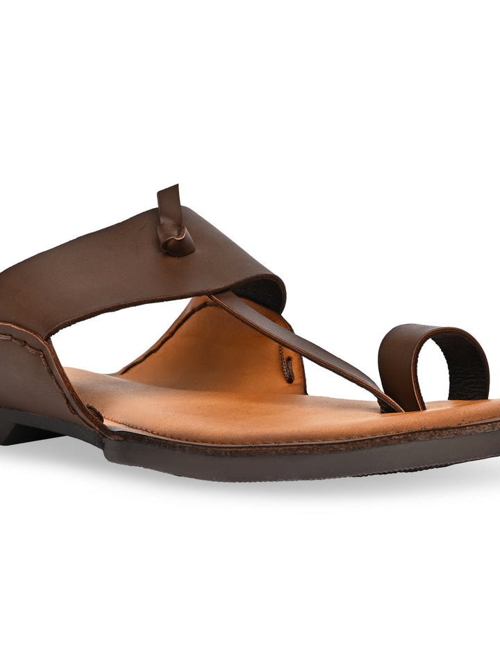 Regal Brown Men Ethnic Kolhapuri Sandals
