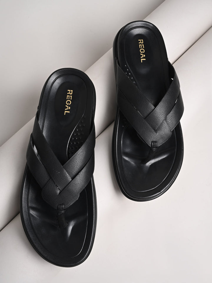 Regal Black Men Casual Sandals