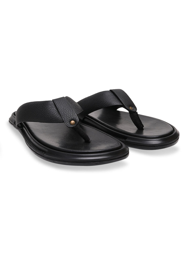 Regal Black Men Casual Thongs