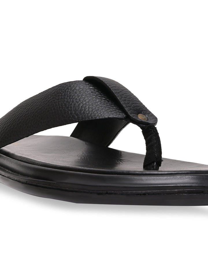 Regal Black Men Casual Thongs