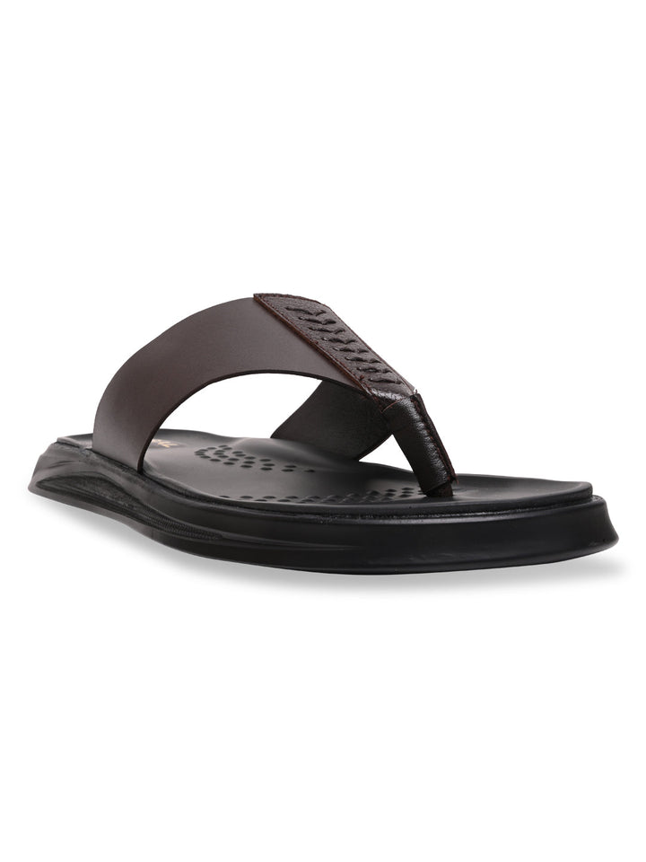 Regal Brown Men Casual Leather Sandals
