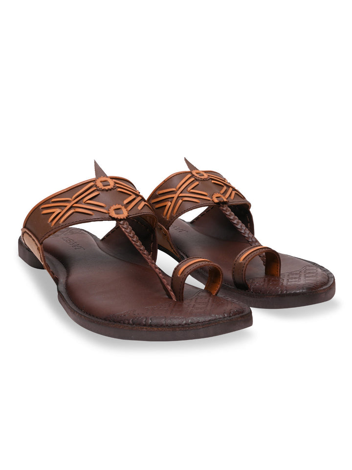 Regal Brown Men Casual Kolhapuris