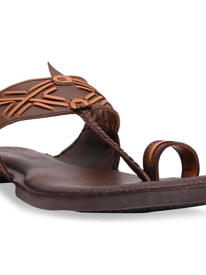 Regal Brown Men Casual Kolhapuris