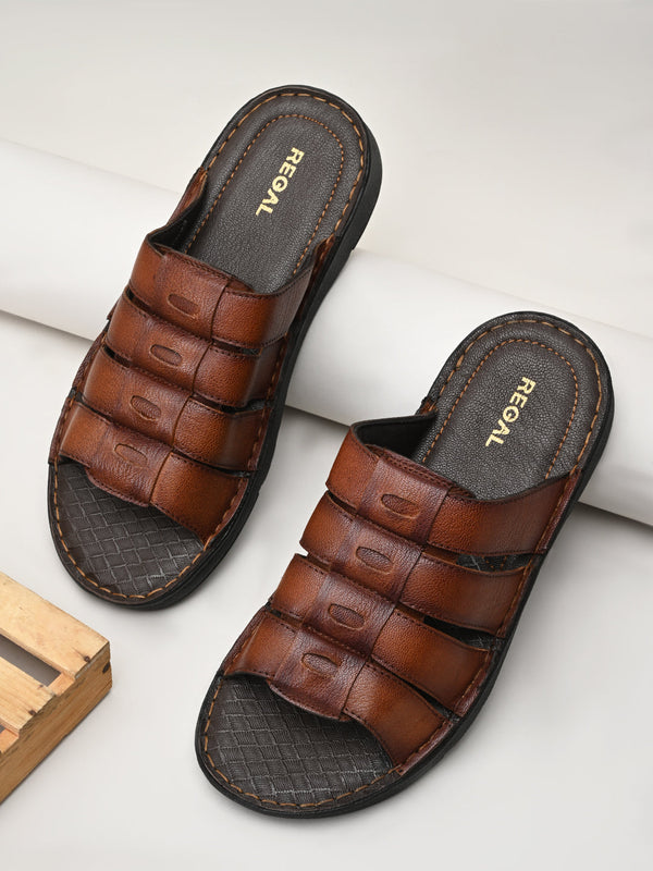 Regal Tan Mens Casual Leather Sandals