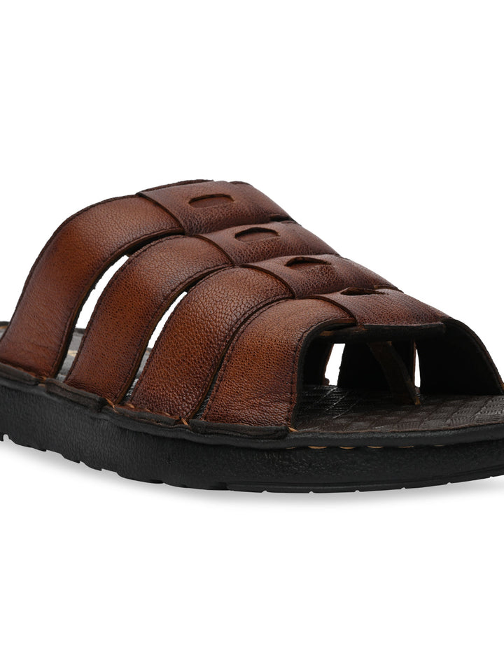 Regal Tan Mens Casual Leather Sandals
