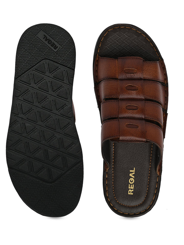 Regal Tan Mens Casual Leather Sandals