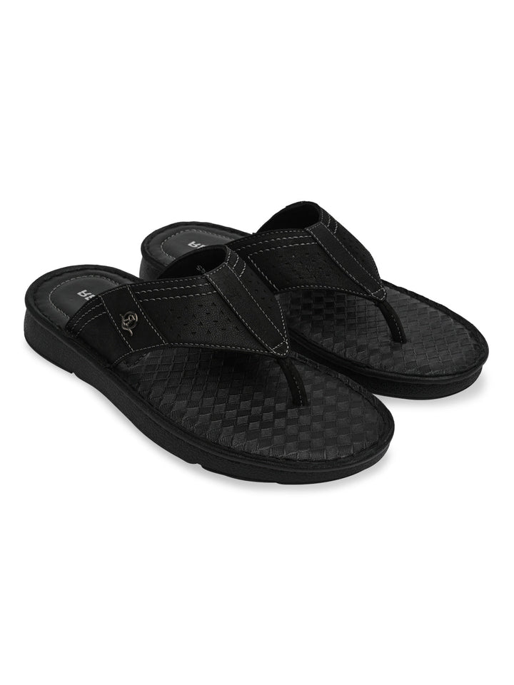 Regal Black Mens Casual Leather Sandals