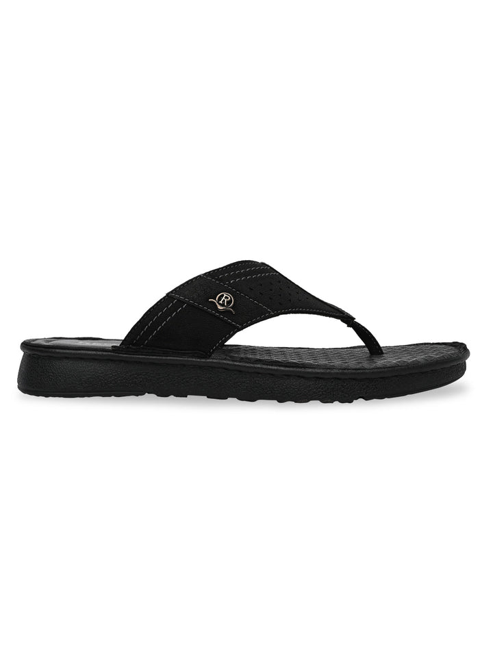 Regal Black Mens Casual Leather Sandals