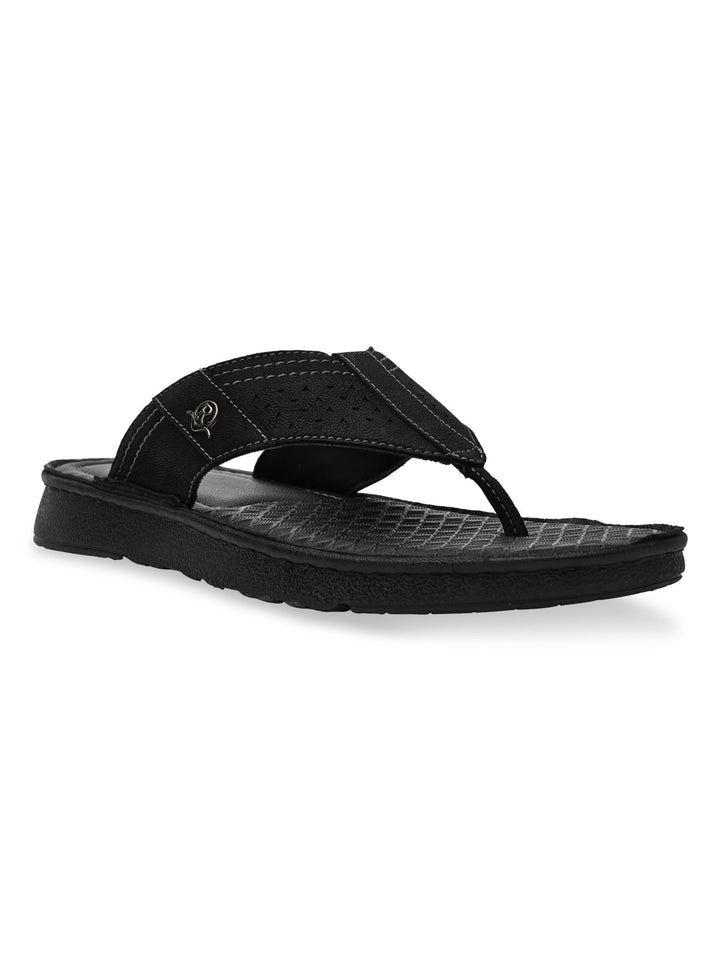 Regal Black Mens Casual Leather Sandals