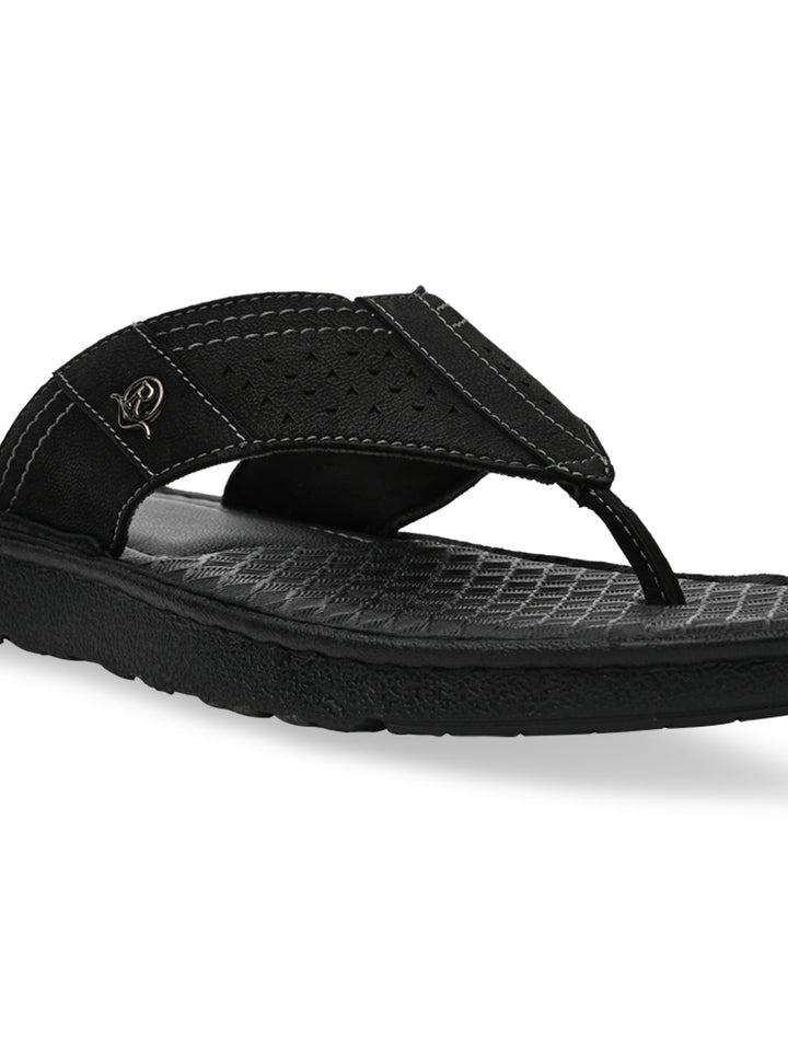 Regal Black Mens Casual Leather Sandals
