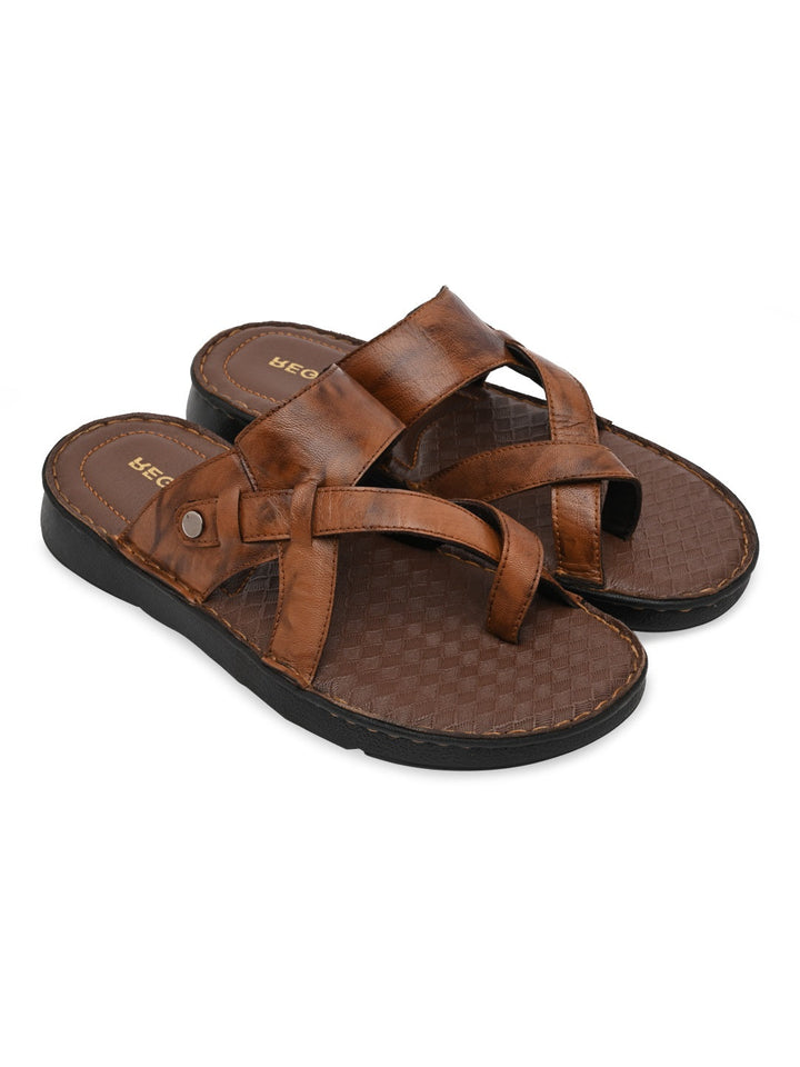 Regal Tan Mens Casual Leather Sandals