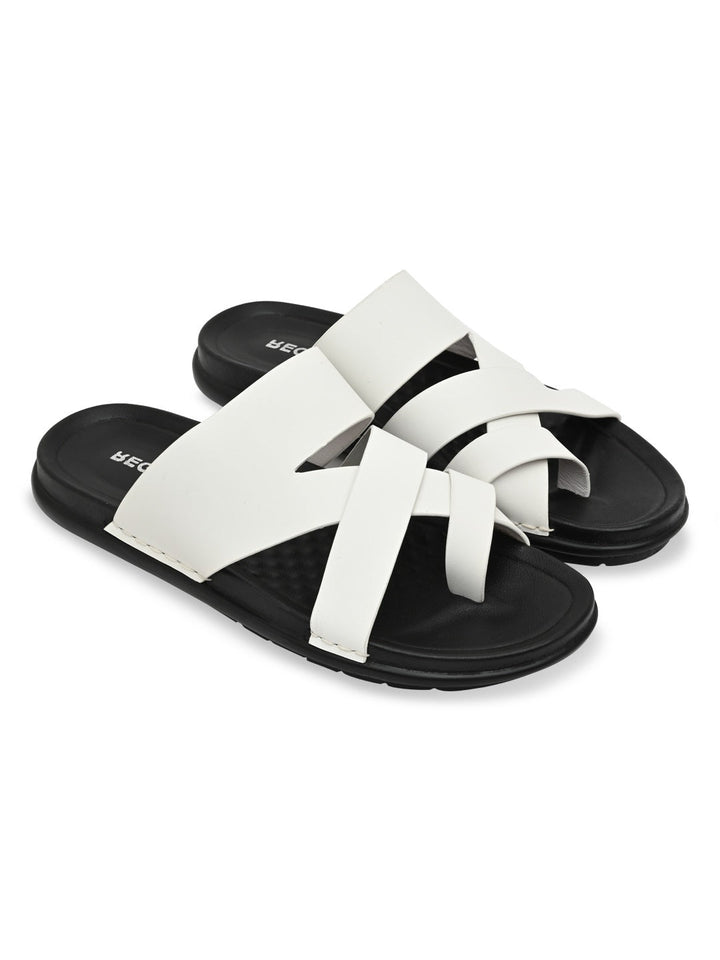 Regal White Mens Casual Leather Sandals