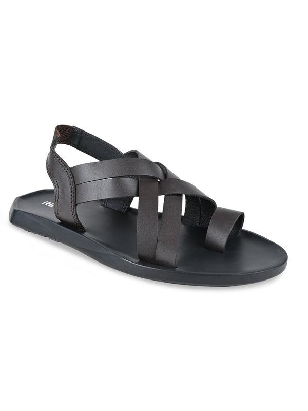 Regal Brown Men Strappy Leather Sandals