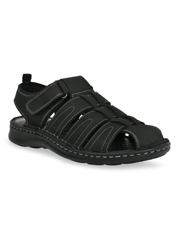 Regal Black Men Fishermen Sandals