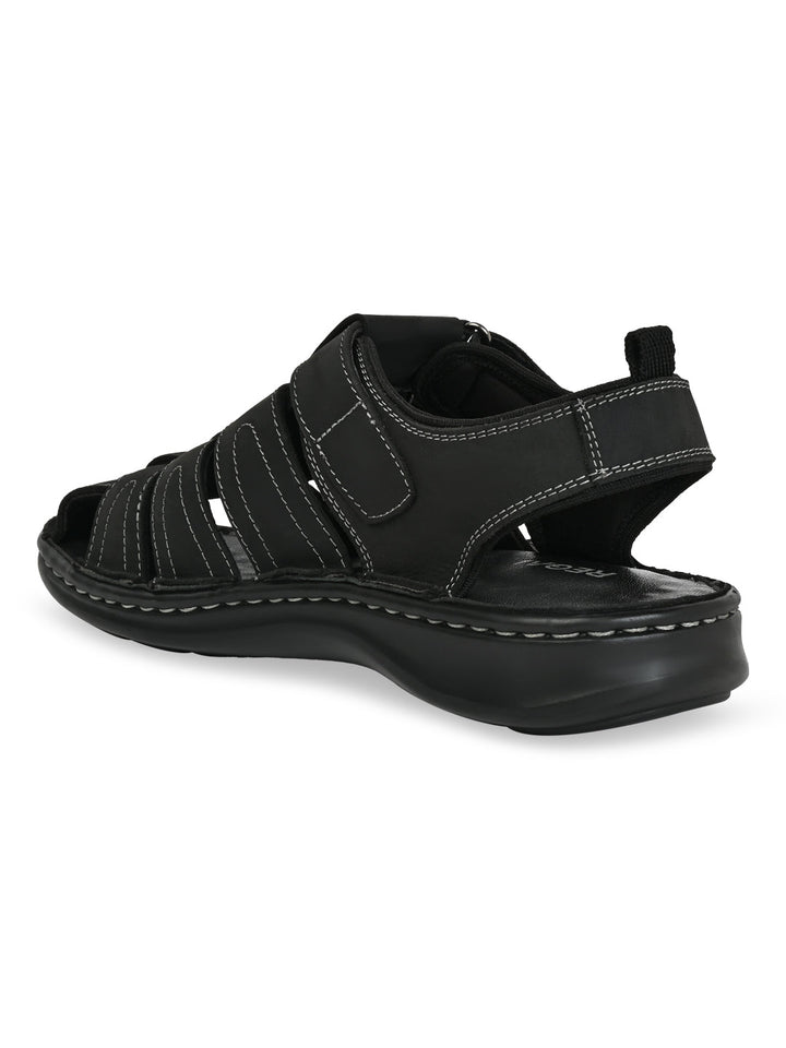 Regal Black Men Fishermen Sandals