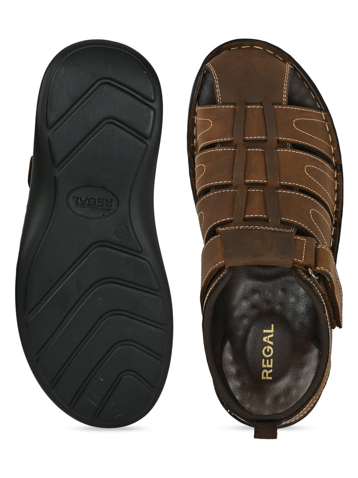 Regal Tan Men Fishermen Sandals