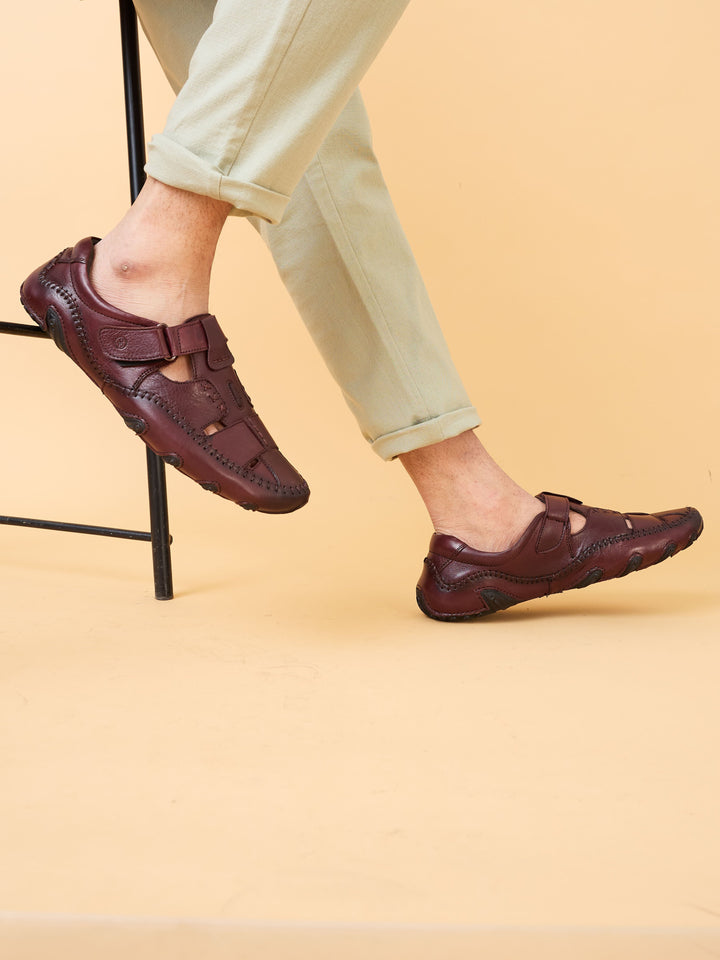 Regal Bordo Mens Casual Fisherman Sandals