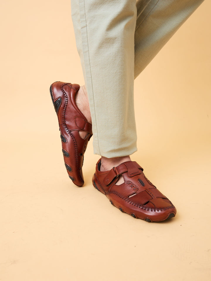 Regal Tan Mens Casual Fisherman Sandals