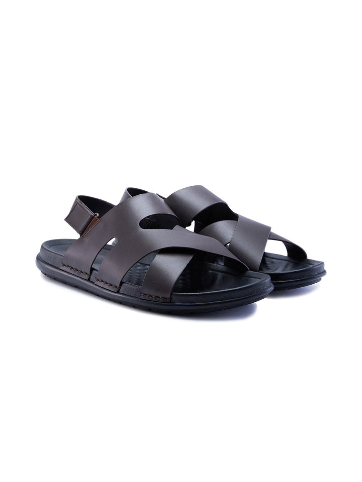 Regal Brown Men Casual Leather Sandals