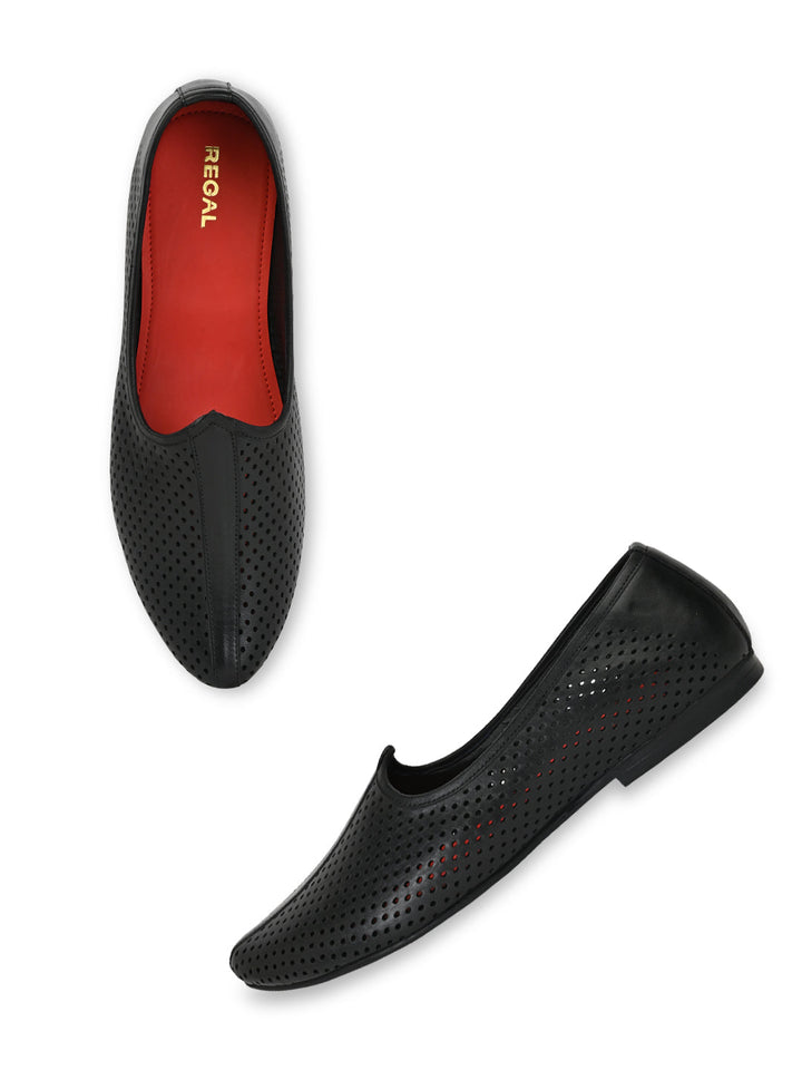 Regal Black Men Leather Morris