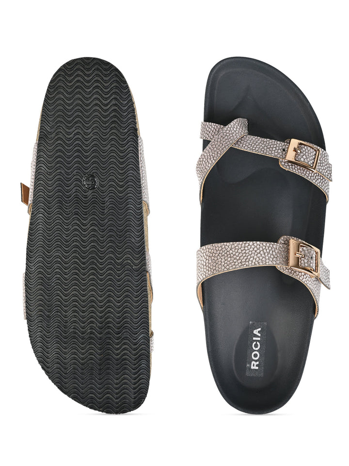Rocia By Regal Antique Gold Women Casual Flats