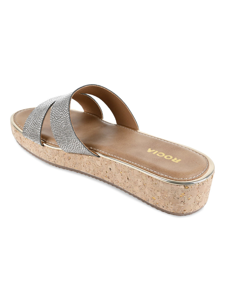 Rocia By Regal Antique Gold Women Casual Sandal