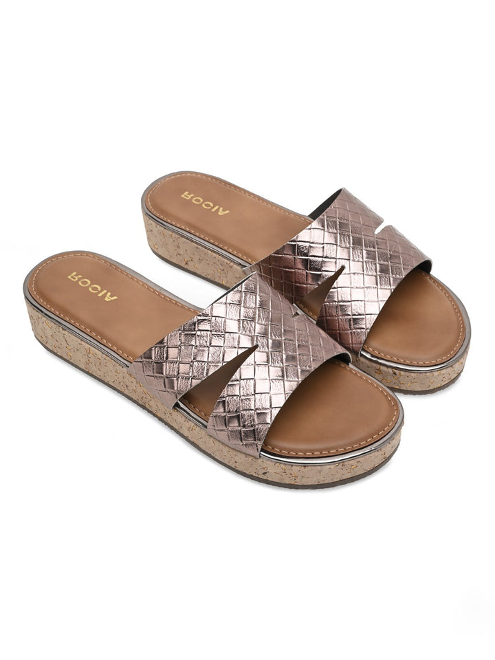 Rocia By Regal Gun Metal Women Casual Sandal