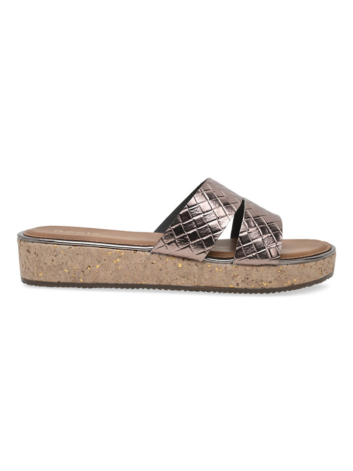 Rocia By Regal Gun Metal Women Casual Sandal