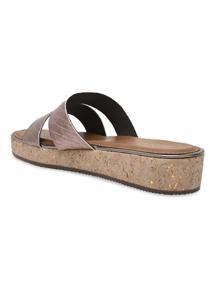 Rocia By Regal Gun Metal Women Casual Sandal