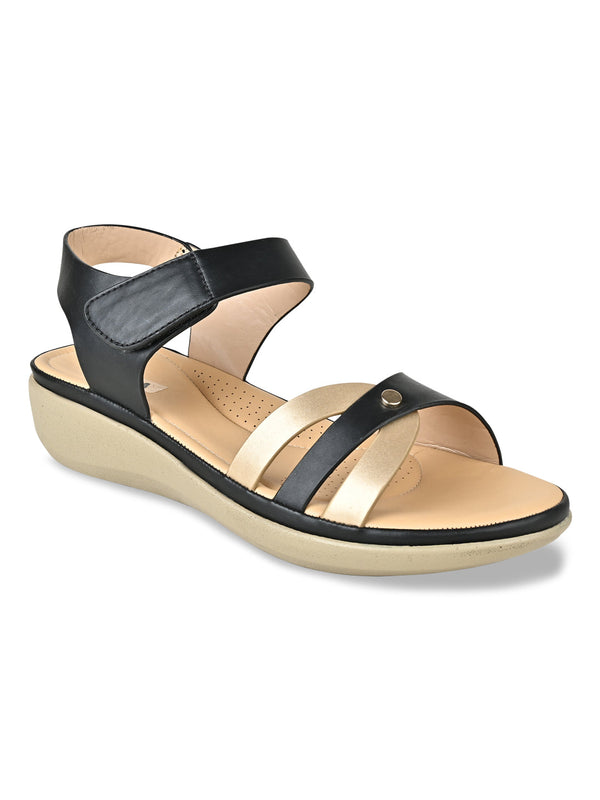 Rocia By Regal Black Women Comfort Flat Sandals